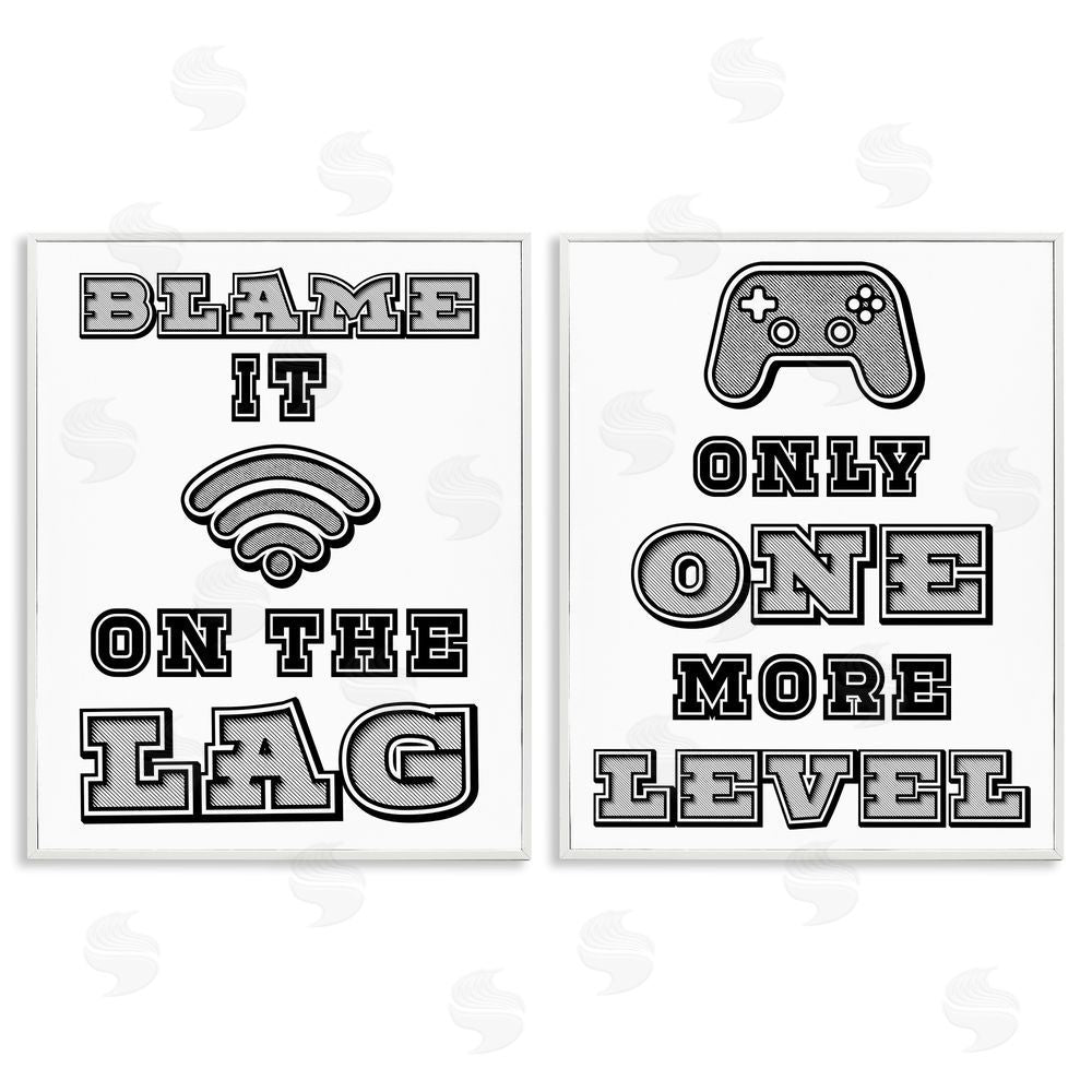 Marcus Prime Black & White Gamer Quotes White Framed Giclee Wall Art Print
