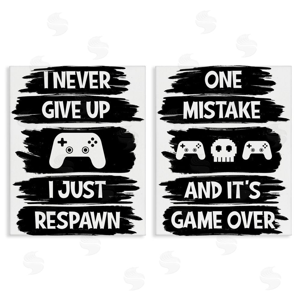 Marcus Prime Motivational Gamer Phrases Canvas Wall Art Print