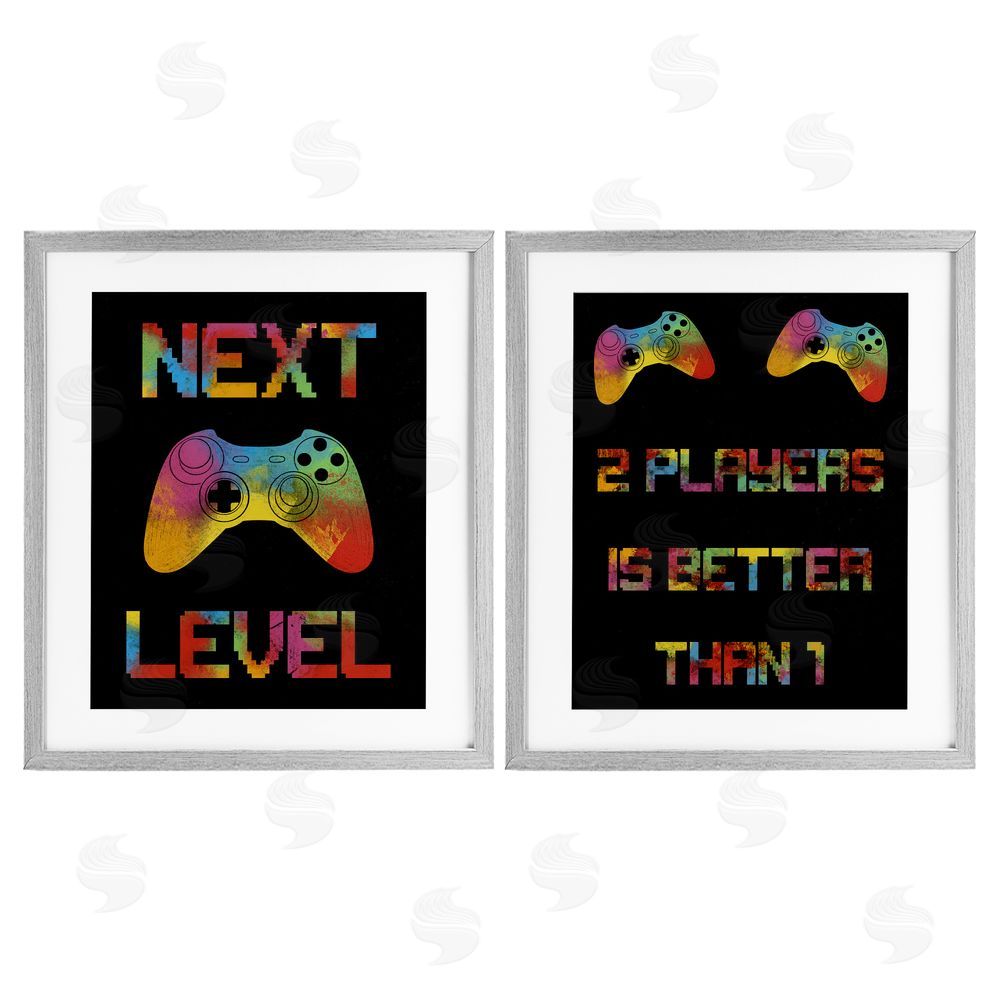 Marcus Prime Gaming Friends Phrases Gray Framed Print Under Glass with White Mat Wall Art