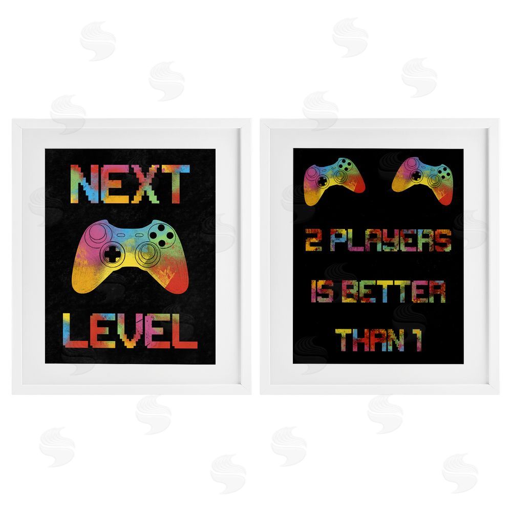 Marcus Prime Gaming Friends Phrases White Framed Print Under Glass with Mat Wall Art