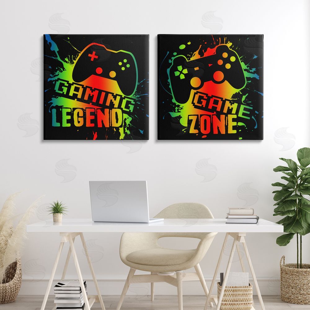 Marcus Prime Gradient Gaming Phrases Canvas Art on Wall