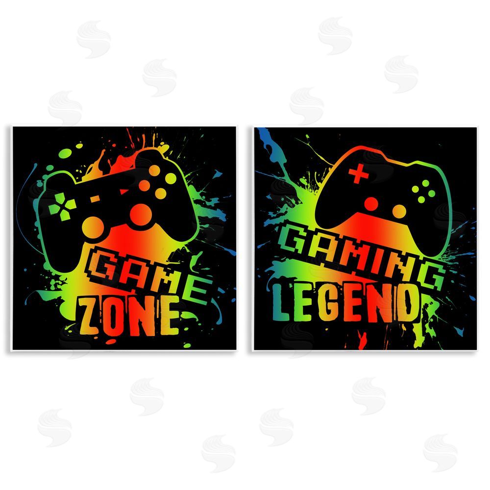 Marcus Prime Gradient Gaming Phrases Wall Plaque Art Print