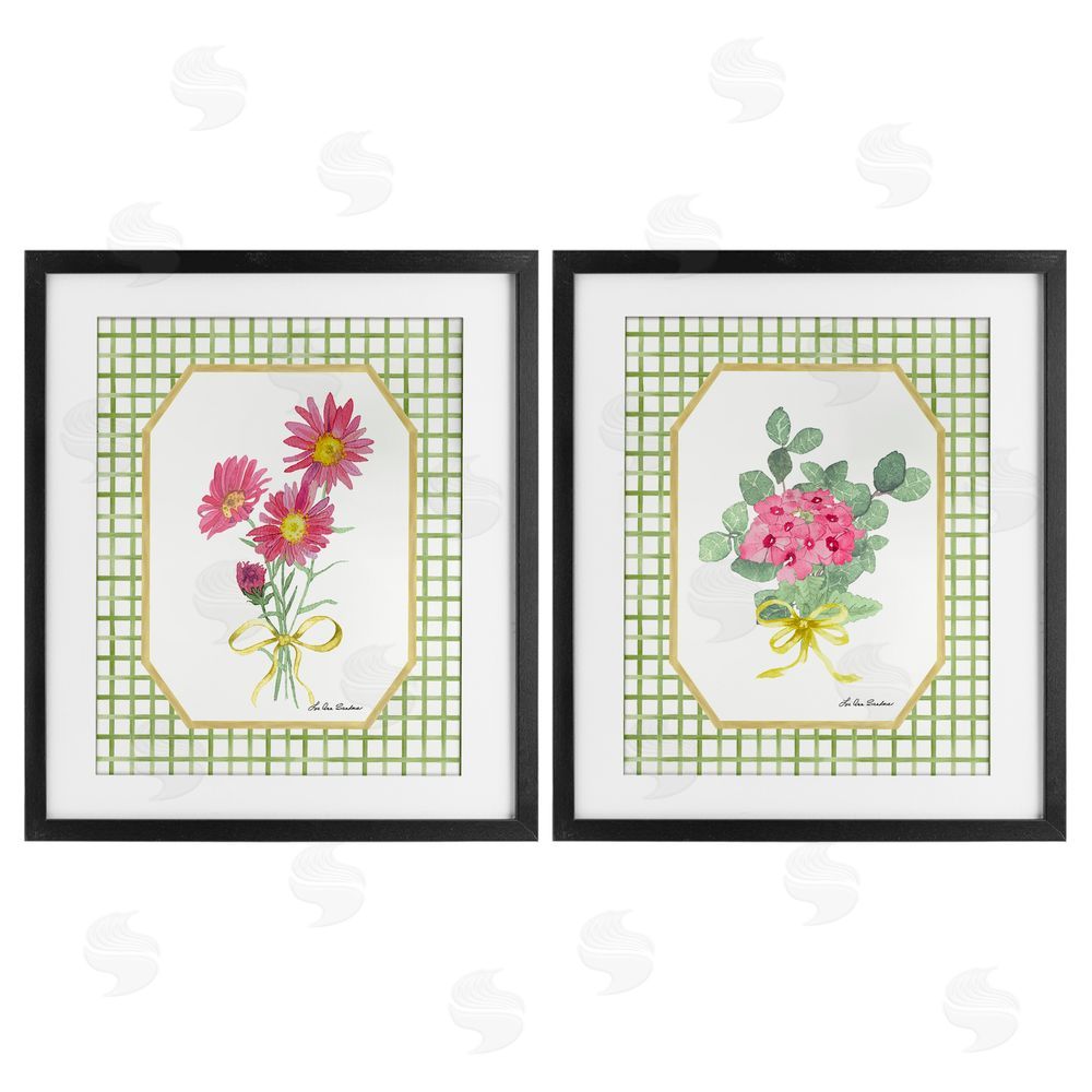 Lee Ann Sanders Cottage Botanical Story Black Framed Print Under Glass Wall Art