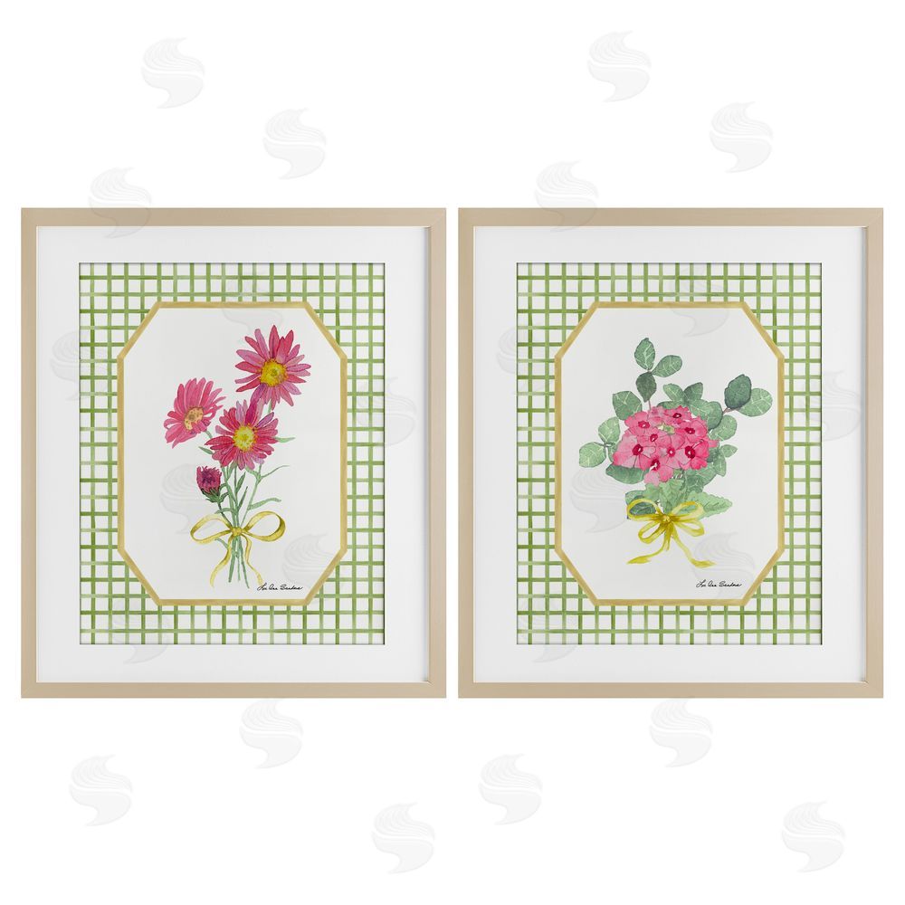 Lee Ann Sanders Cottage Botanical Story Brown Framed Print Under Glass Wall Art
