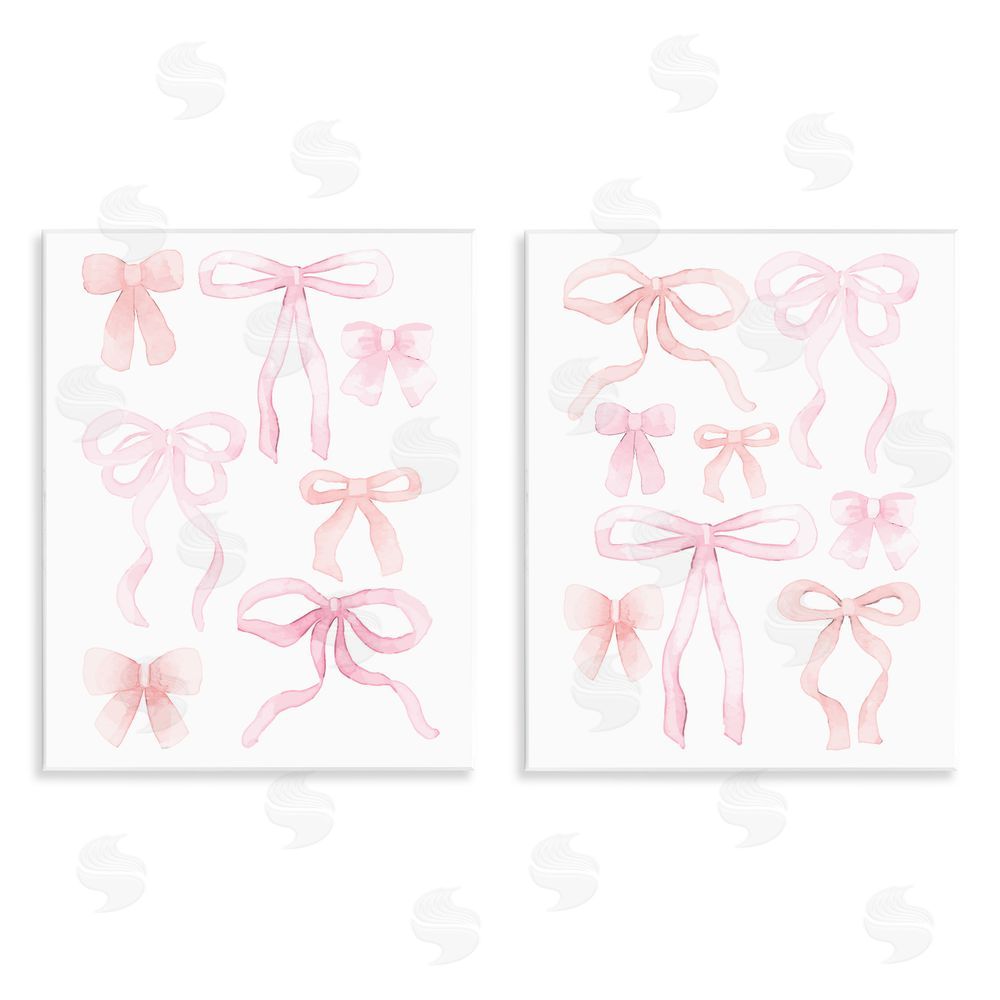 Kim Allen Elegant & Soft Bows Wooden Wall Plaque Art Print