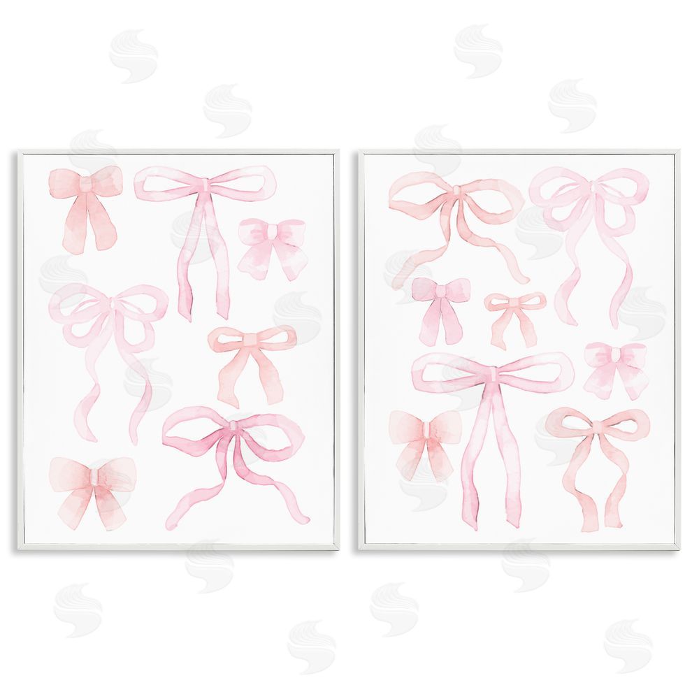 Kim Allen Elegant & Soft Bows White Framed Giclee Print Wall Art