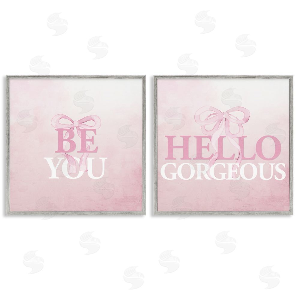 Kim Allen Pink Feminine Empowerments Gray Framed Giclee Print Wall Art