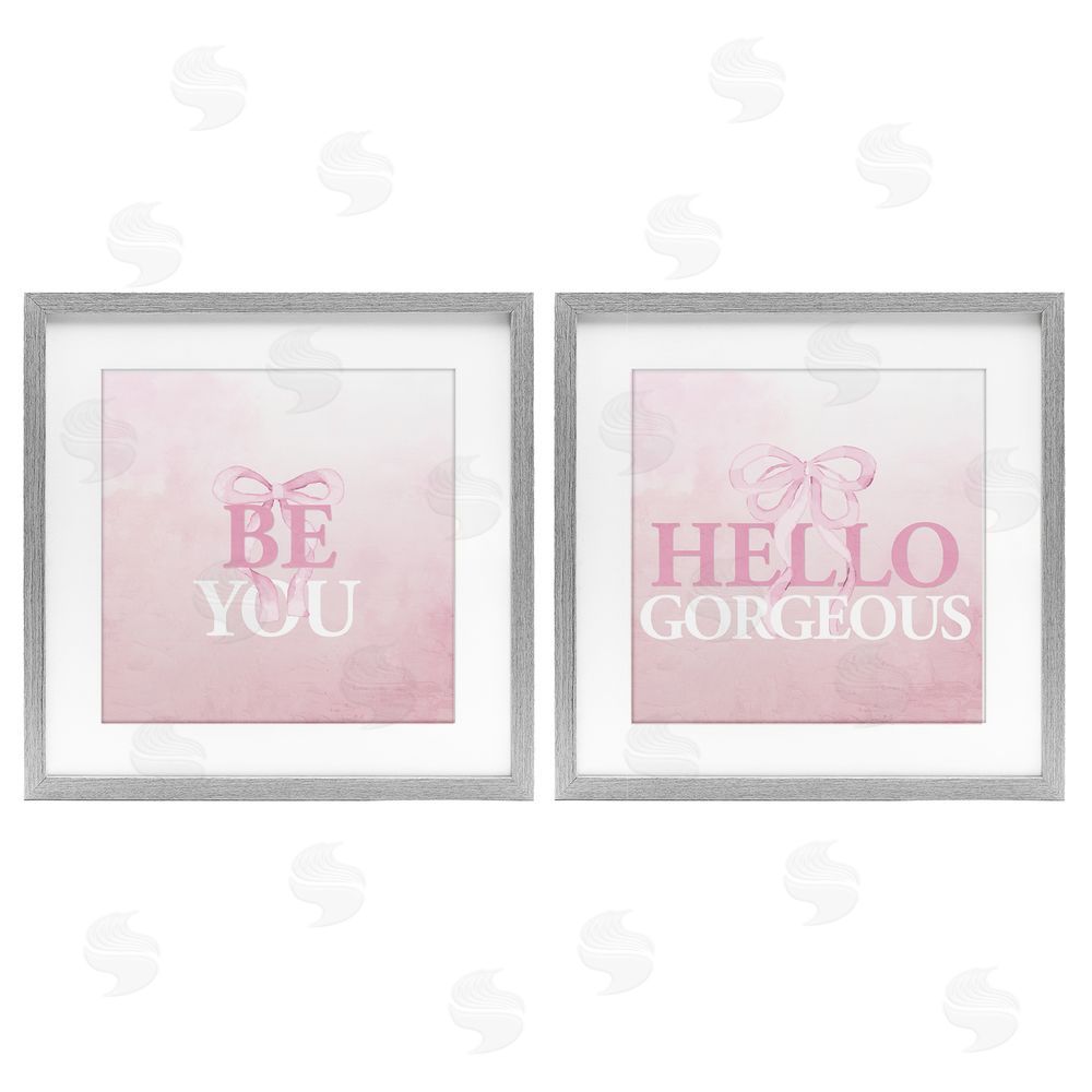 Kim Allen Pink Feminine Empowerments Gray Framed Print Under Glass Wall Art