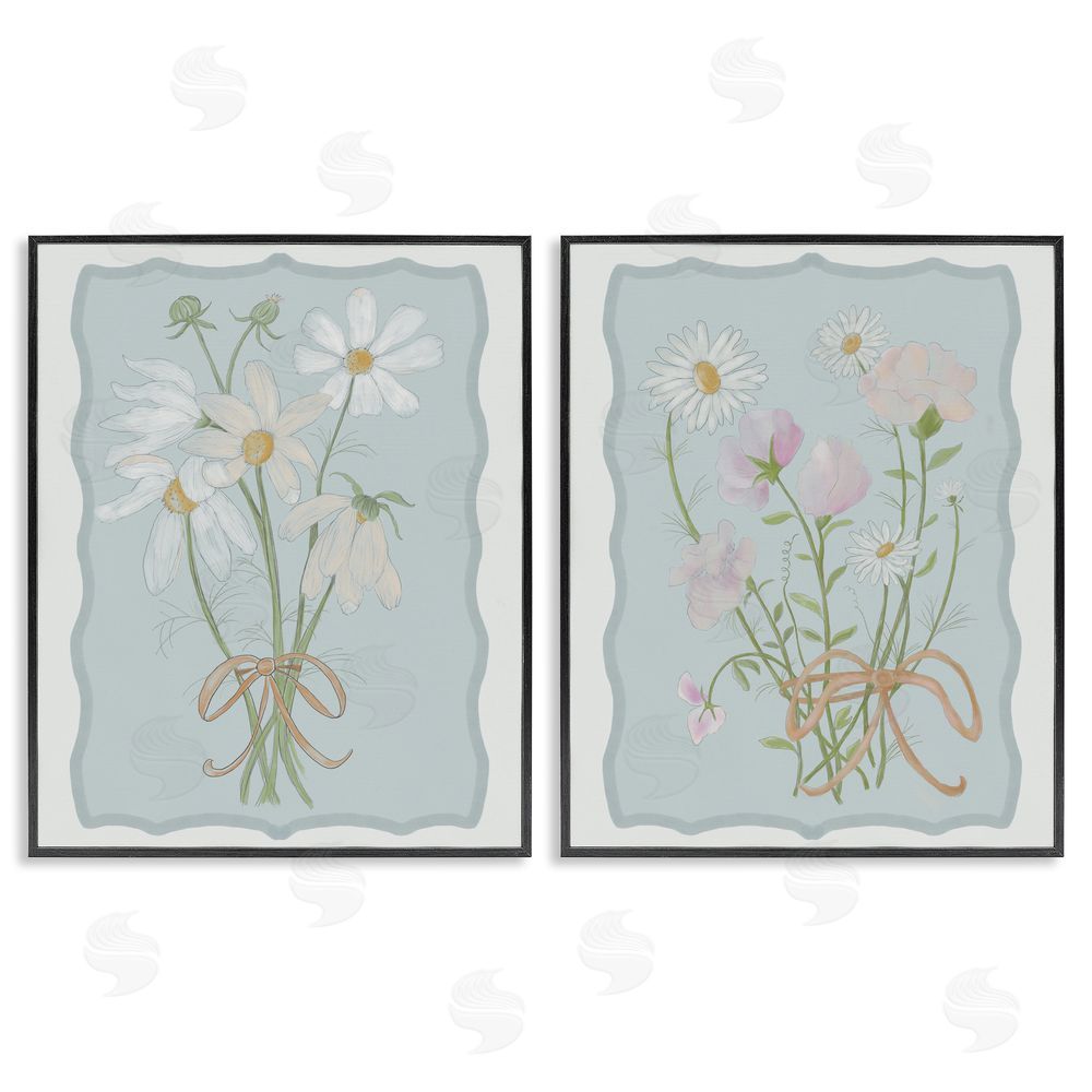 Leslie Hermosa Vintage Spring Clippings Black Framed Giclee Print Wall Art