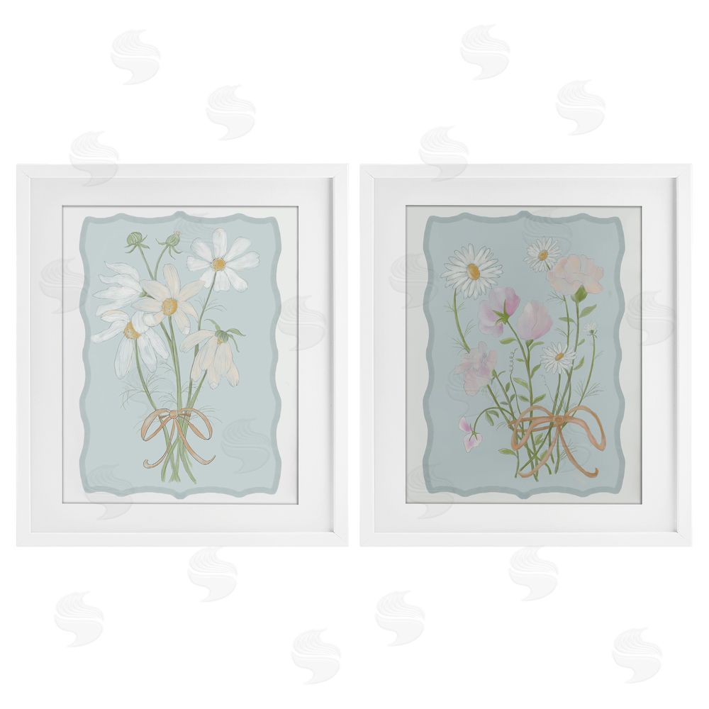 Leslie Hermosa Vintage Spring Clippings White Framed Print Under Glass Wall Art