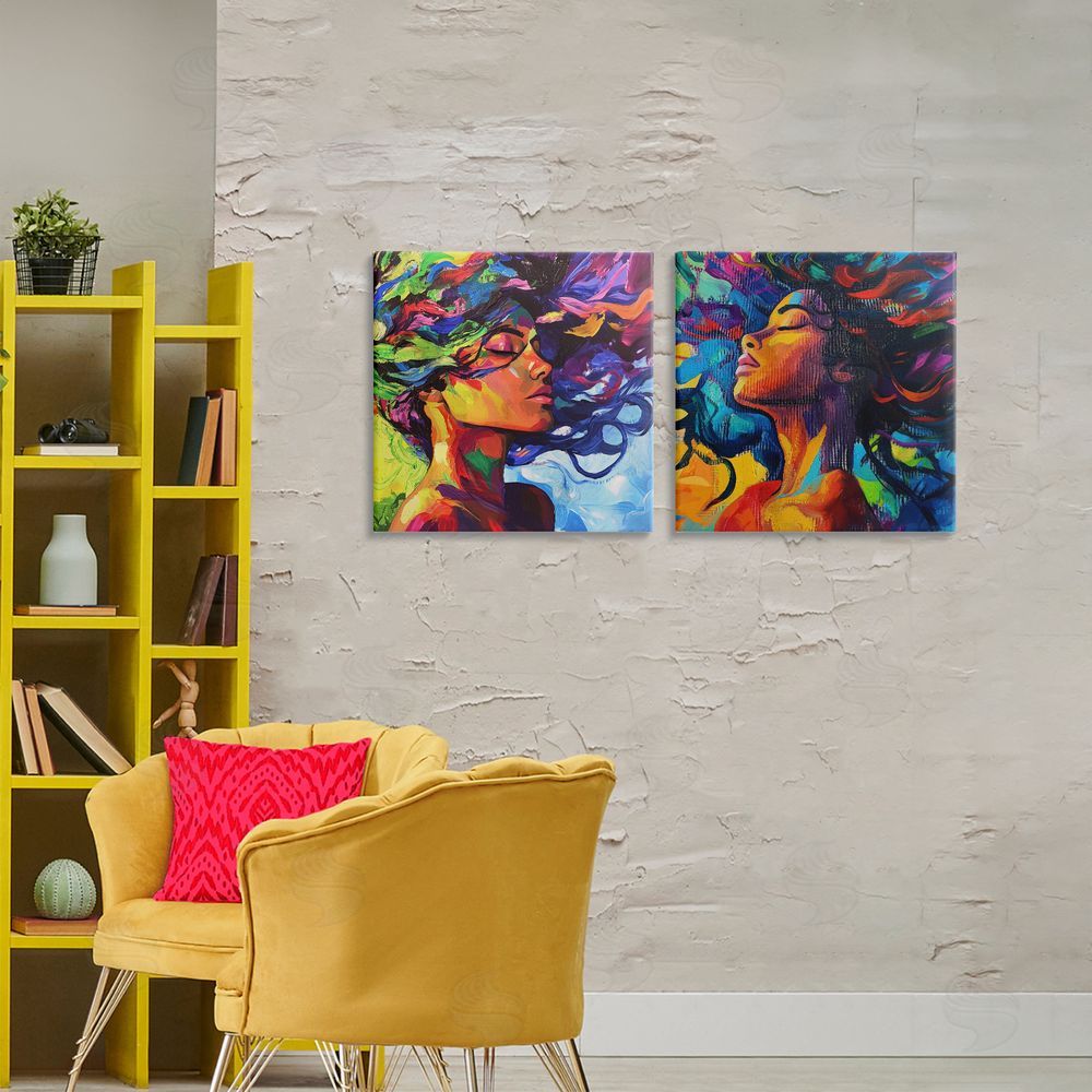 Svetlana Aleynikova Radiant Flow Of Colors Canvas Wall Art Print in Room
