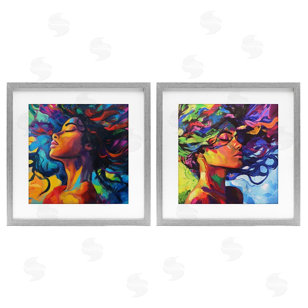 Svetlana Aleynikova Radiant Flow Of Colors Gray Framed Print Under Glass Wall Art