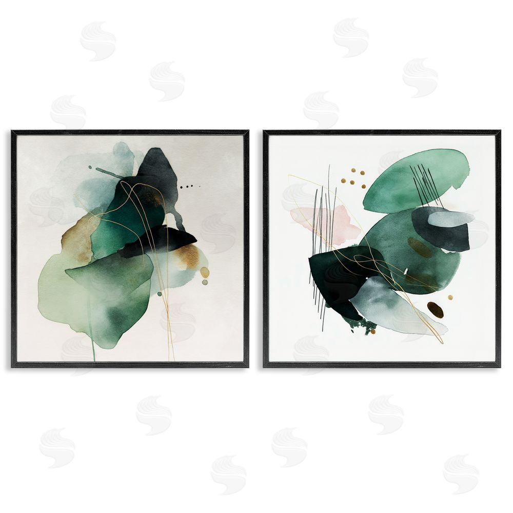 Svetlana Aleynikova Fluid Abstract Harmonies Black Framed Giclee Wall Art Print