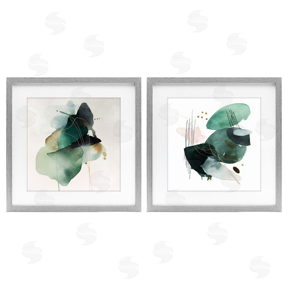 Svetlana Aleynikova Fluid Abstract Harmonies Gray Framed Print Under Glass Wall Art
