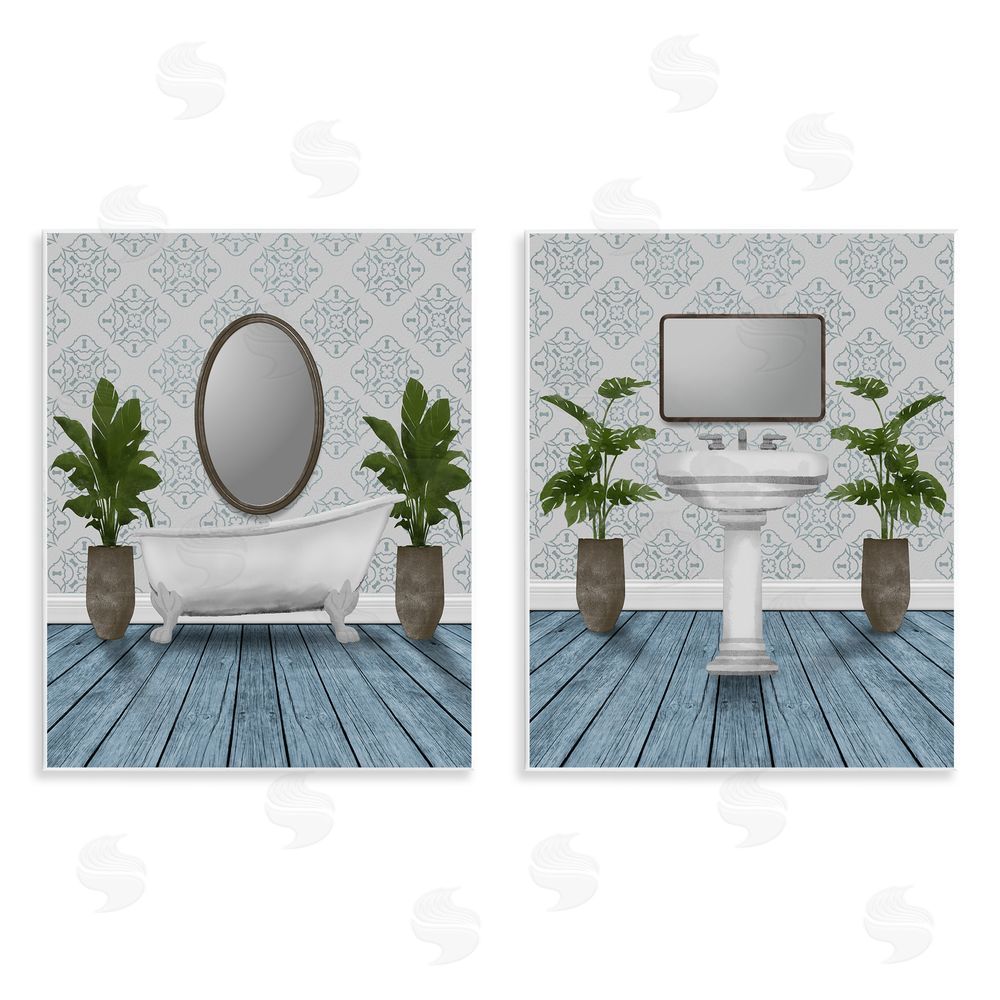 Marcus Prime Bathroom's Restful Wash Wall Plaque Art Print