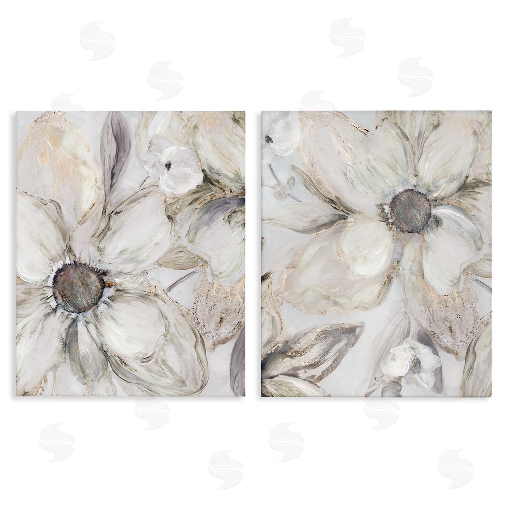 Carol Robinson Sandstone Tinted Blooms Stretched Canvas Wall Art Print