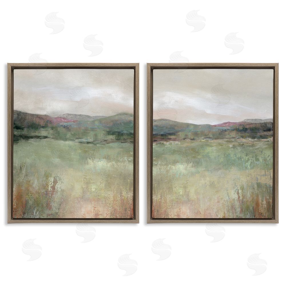 Carol Robinson Muted Glimpse of Spring Brown Floating Frame Canvas Wall Art Print