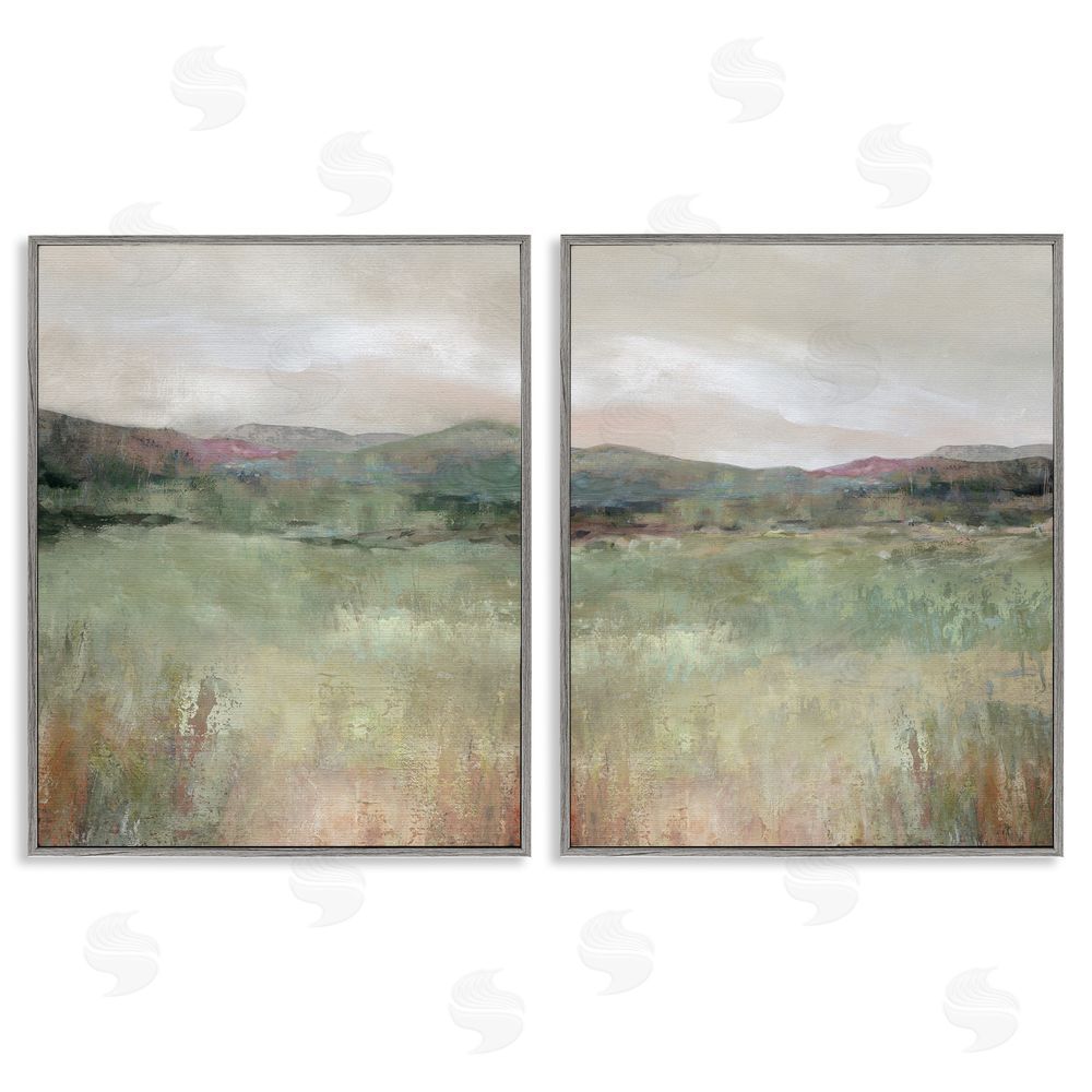 Carol Robinson Muted Glimpse of Spring Gray Framed Giclee Wall Art Print