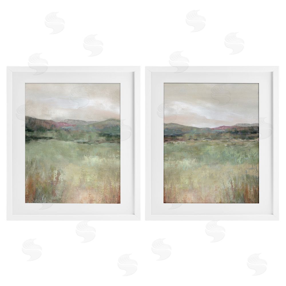 Carol Robinson Muted Glimpse of Spring White Framed Print Under Glass Wall Art