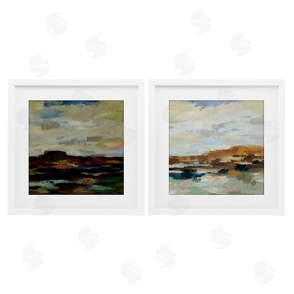 Silvia Vassileva Blended American West Atmosphere White Framed Print Under Glass Wall Art