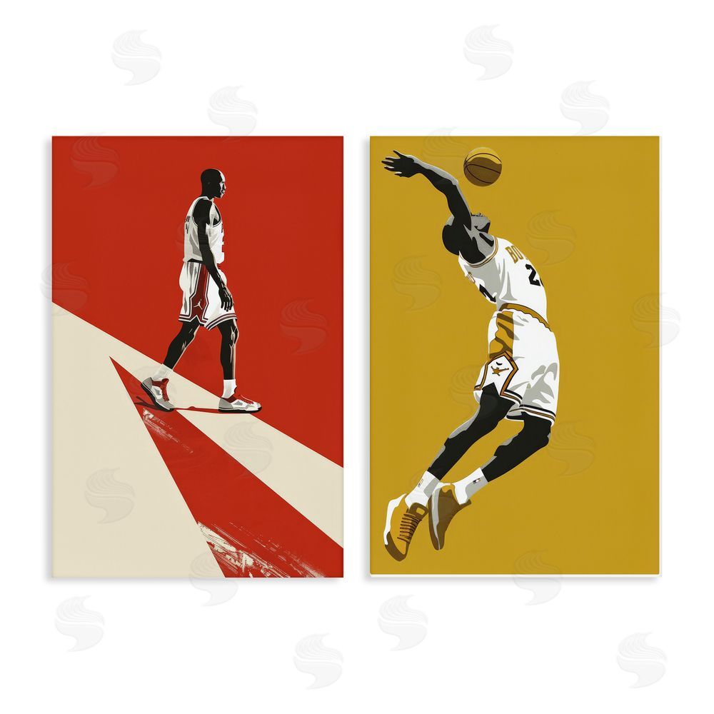 Ray Powers Iconic NBA Champions Stretched Canvas Wall Art