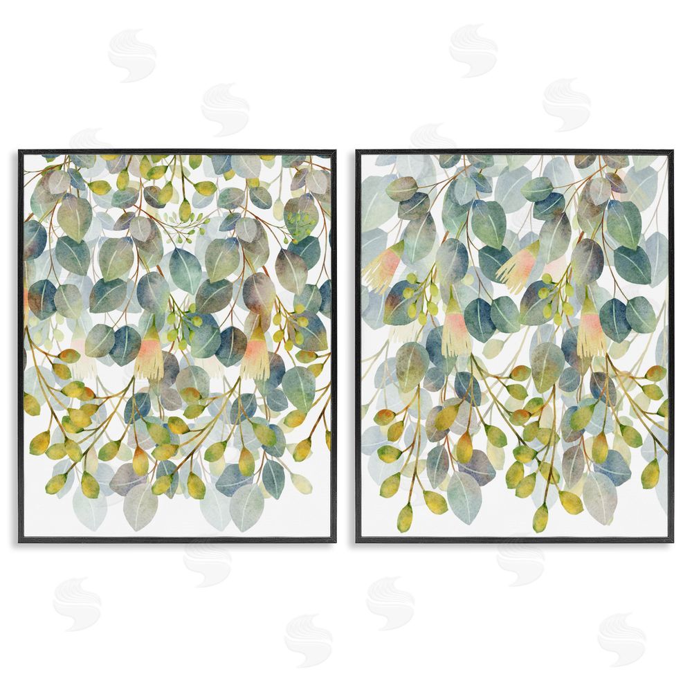 Marcus Prime Layered Ivy Hanging Botanicals Blacked Framed Giclee Wall Art Print