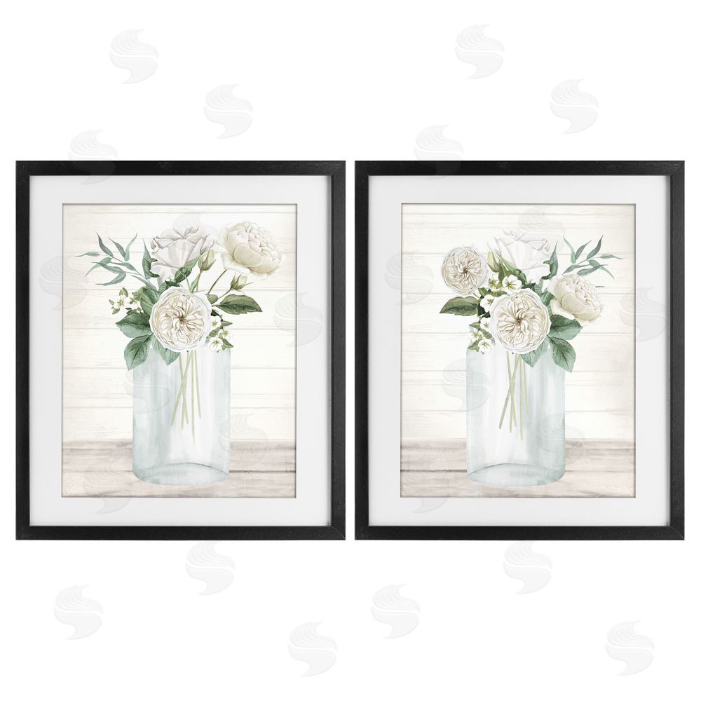 Kim Allen Soft Patience Flowers Black Framed Print Under Glass Wall Art