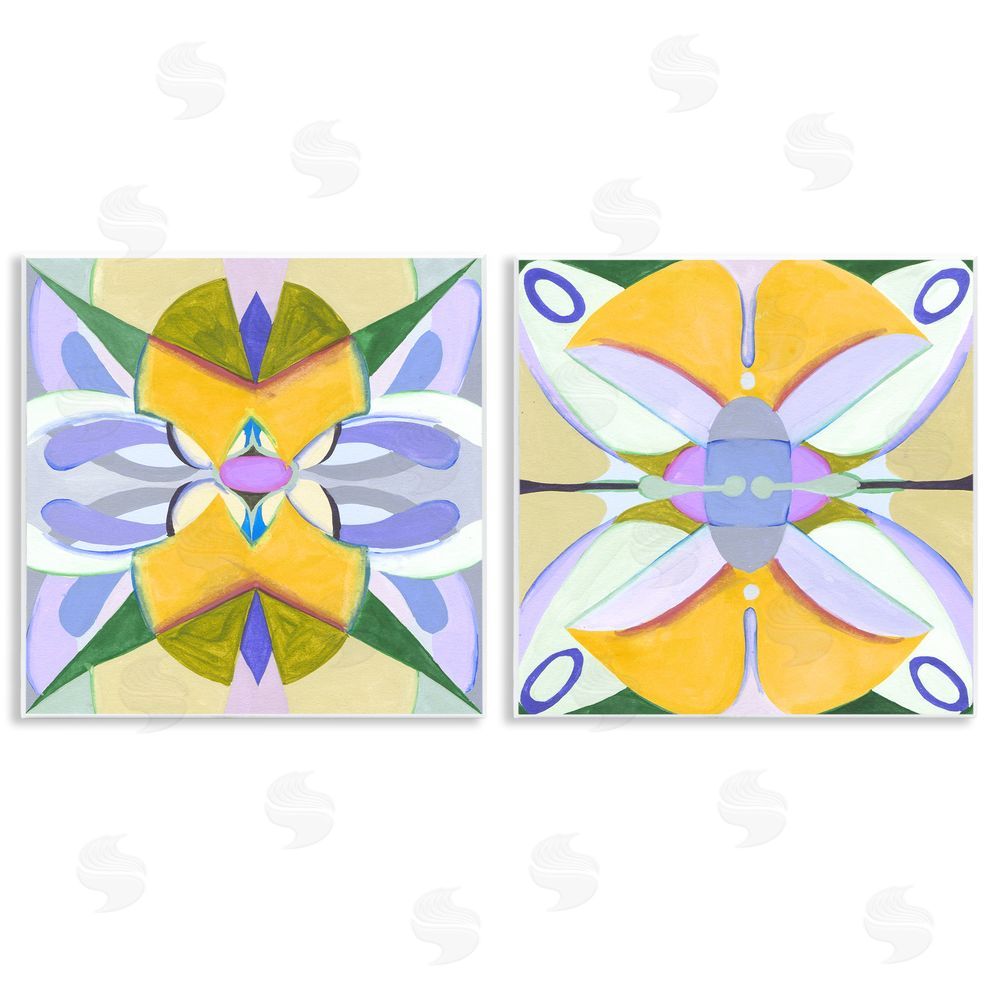 Melissa Wang Kaleidoscopic Revival Hues Wooden Wall Plaque Art Print