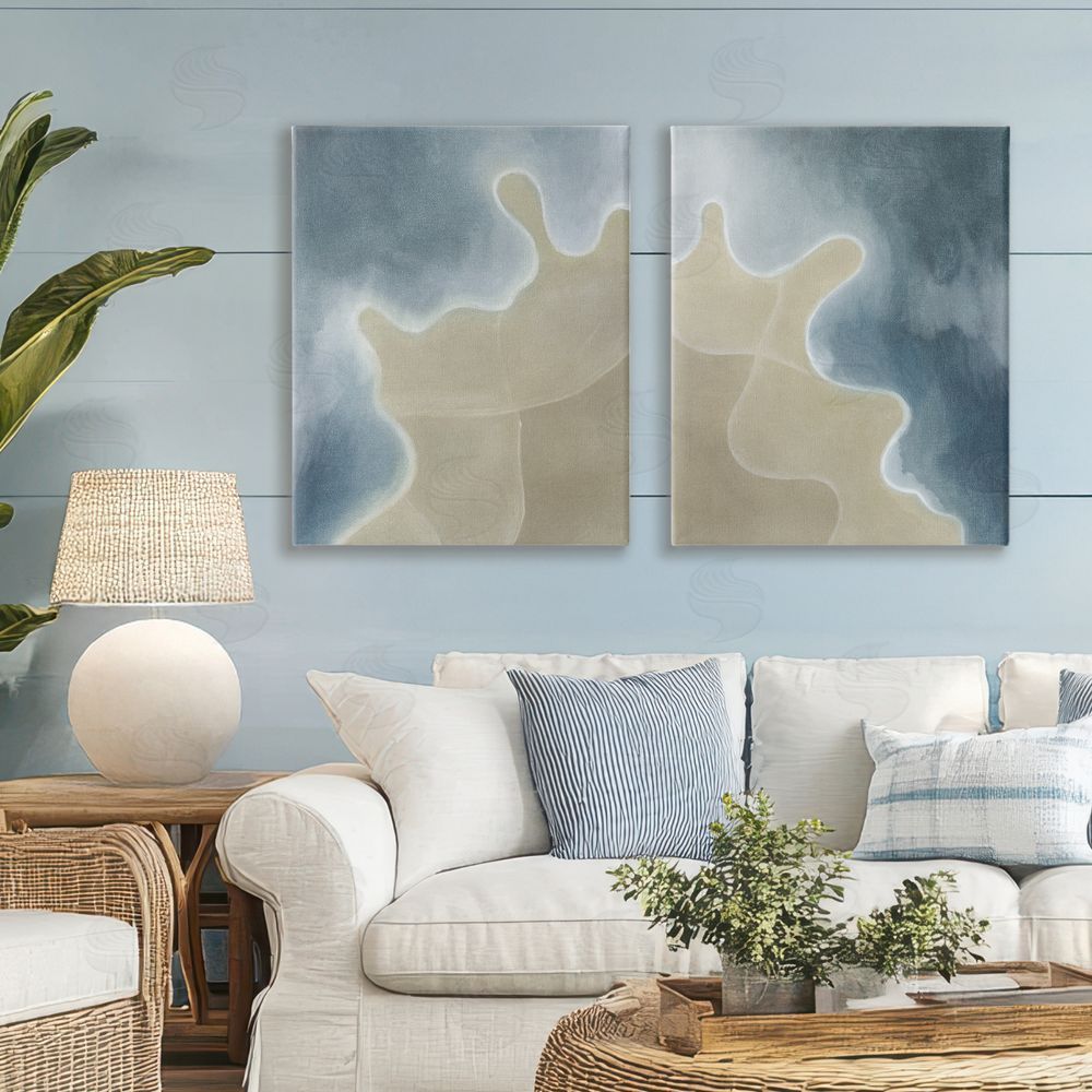 Grace Popp Aerial Turning The Tides Stretched Canvas Wall Art in Room