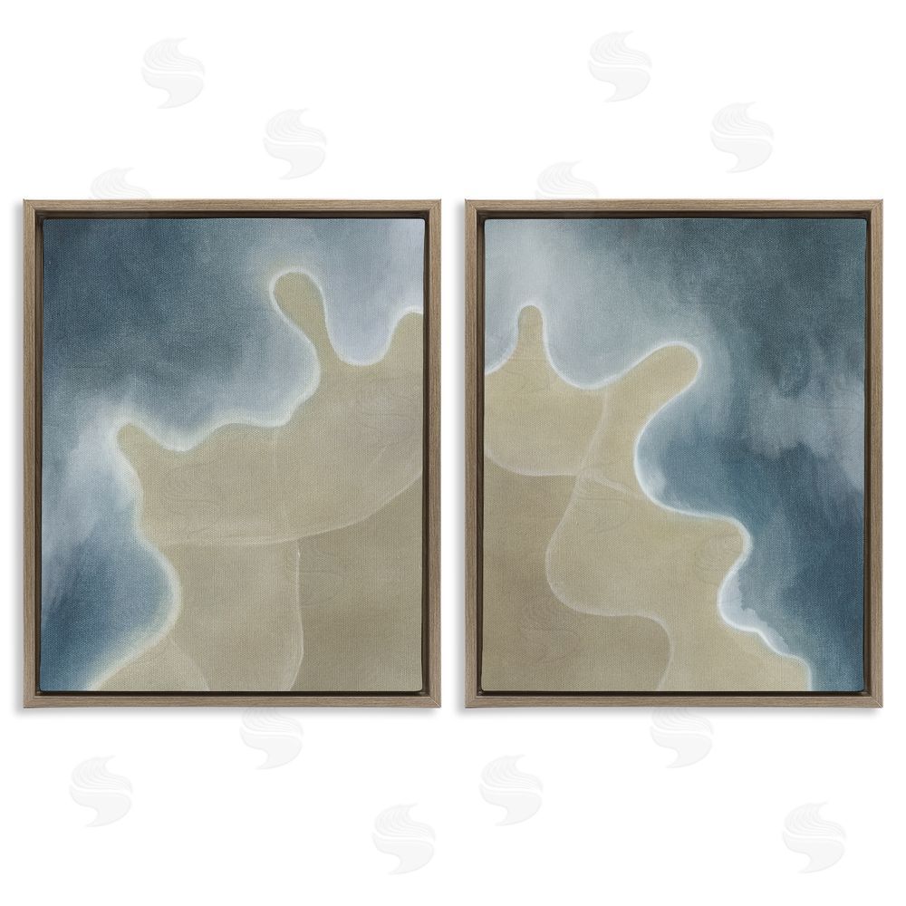 Grace Popp Aerial Turning The Tides Brown Floating Frame Canvas Wall Art Print