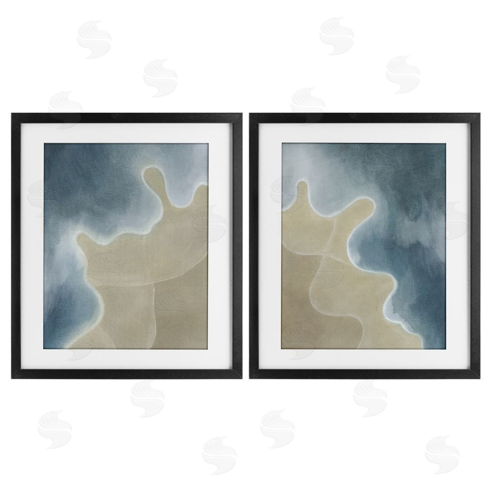 Grace Popp Aerial Turning The Tides Black Framed Print Under Glass Wall Art