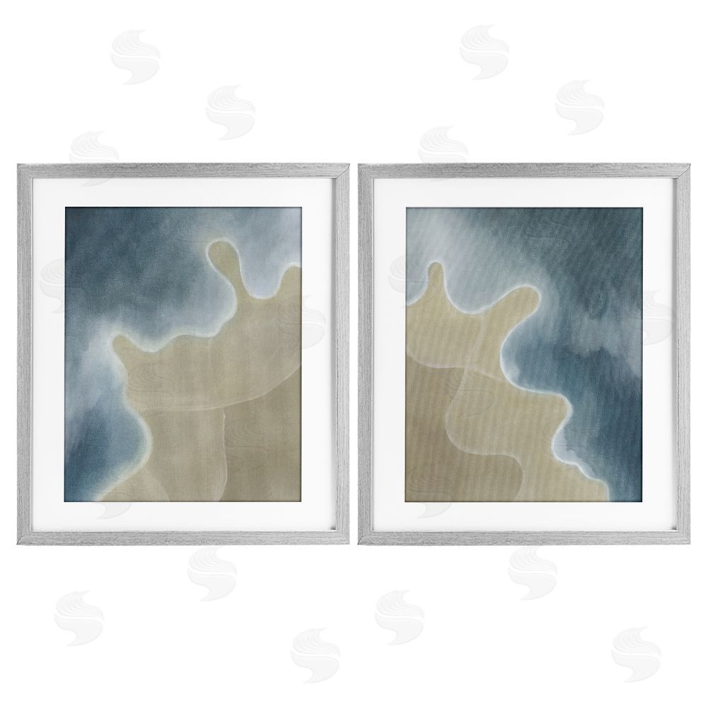 Grace Popp Aerial Turning The Tides Gray Framed Print Under Glass Wall Art