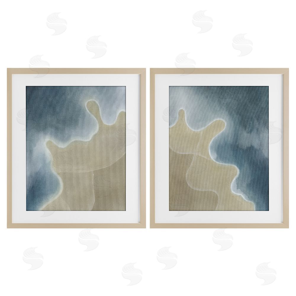 Grace Popp Aerial Turning The Tides Birch Framed Print Under Glass Wall Art