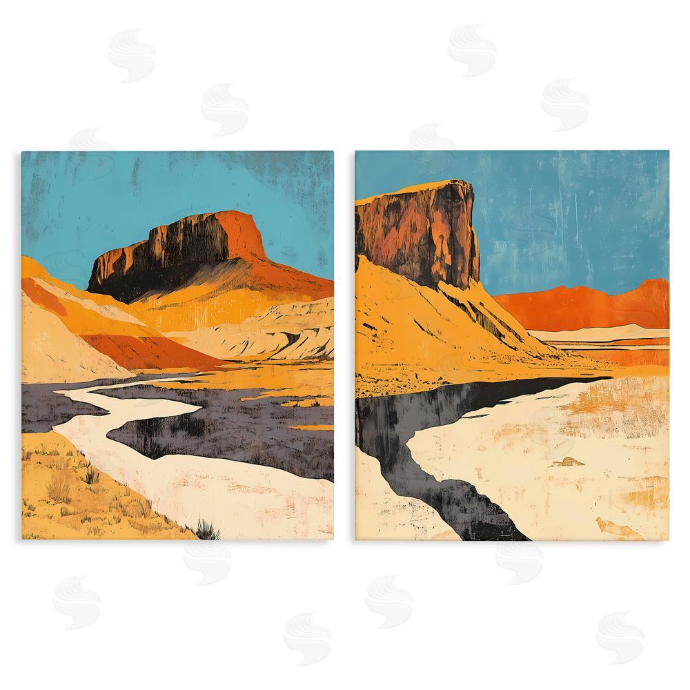 Walker Noble Desert Canyon Pass Stretched Canvas Wall Art
