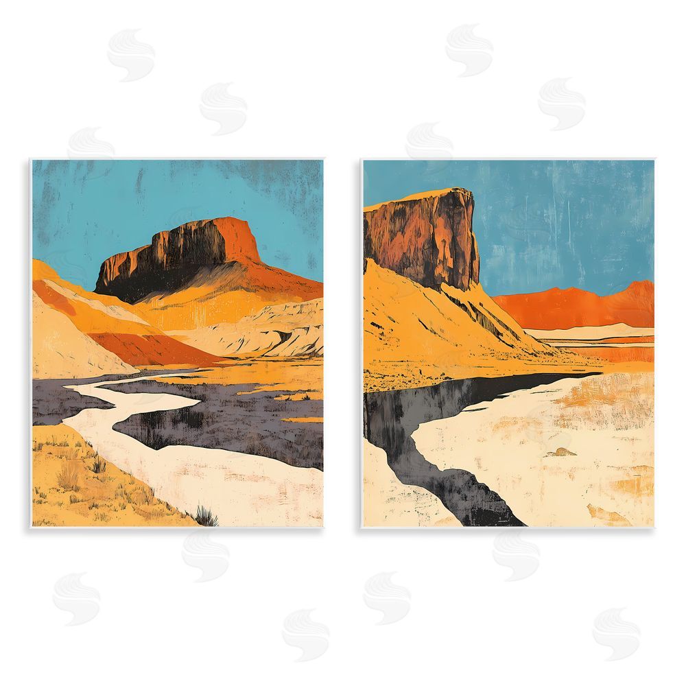 Walker Noble Desert Canyon Pass Wooden Wall Plaque Art Print