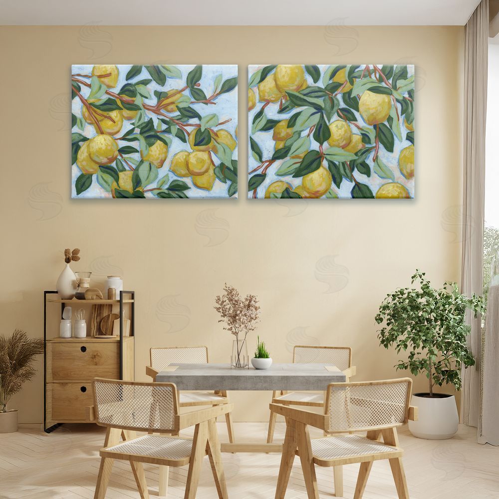 June Erica Vess Sunshine Lemon Tree Stretched Canvas Wall Art Print in Room