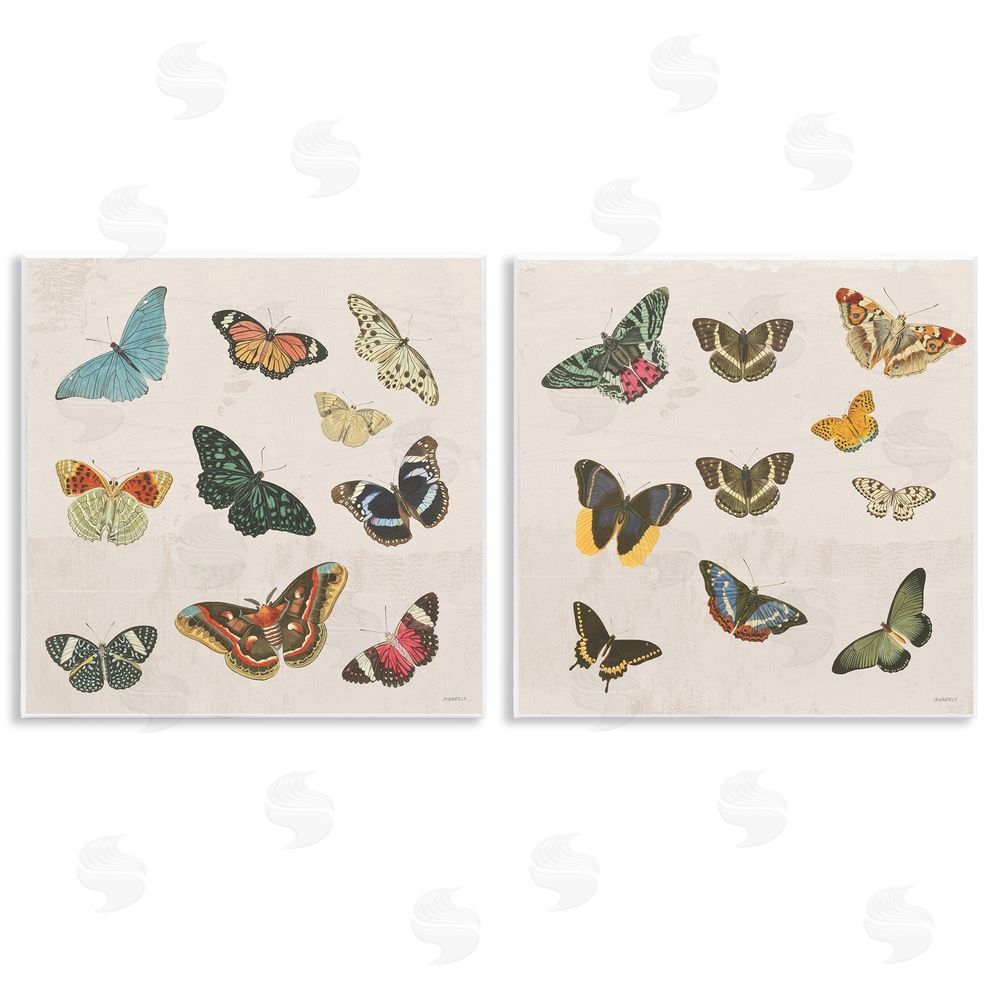 Sundance Graphics Collection of Vintage Butterflies Wall Plaque Printed Art
