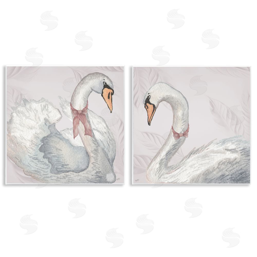 Sundance Graphics Classic & Elegant Swans Wall Plaque Printed Art