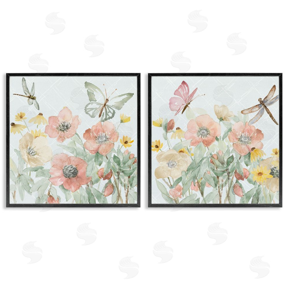 Sundance Graphics Delicate Garden Joy Black Framed Giclee Wall Art Print