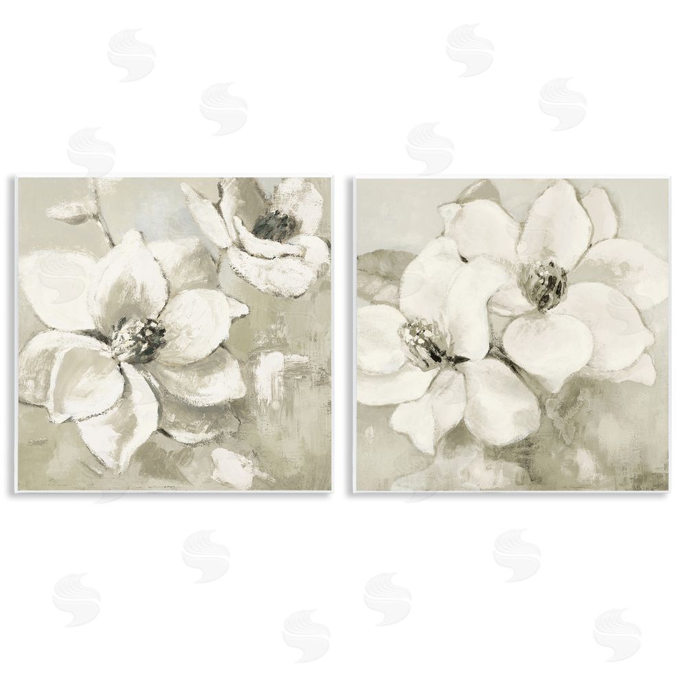 Sundance Graphics Beige Magnolias after Rain Wall Plaque Printed Art