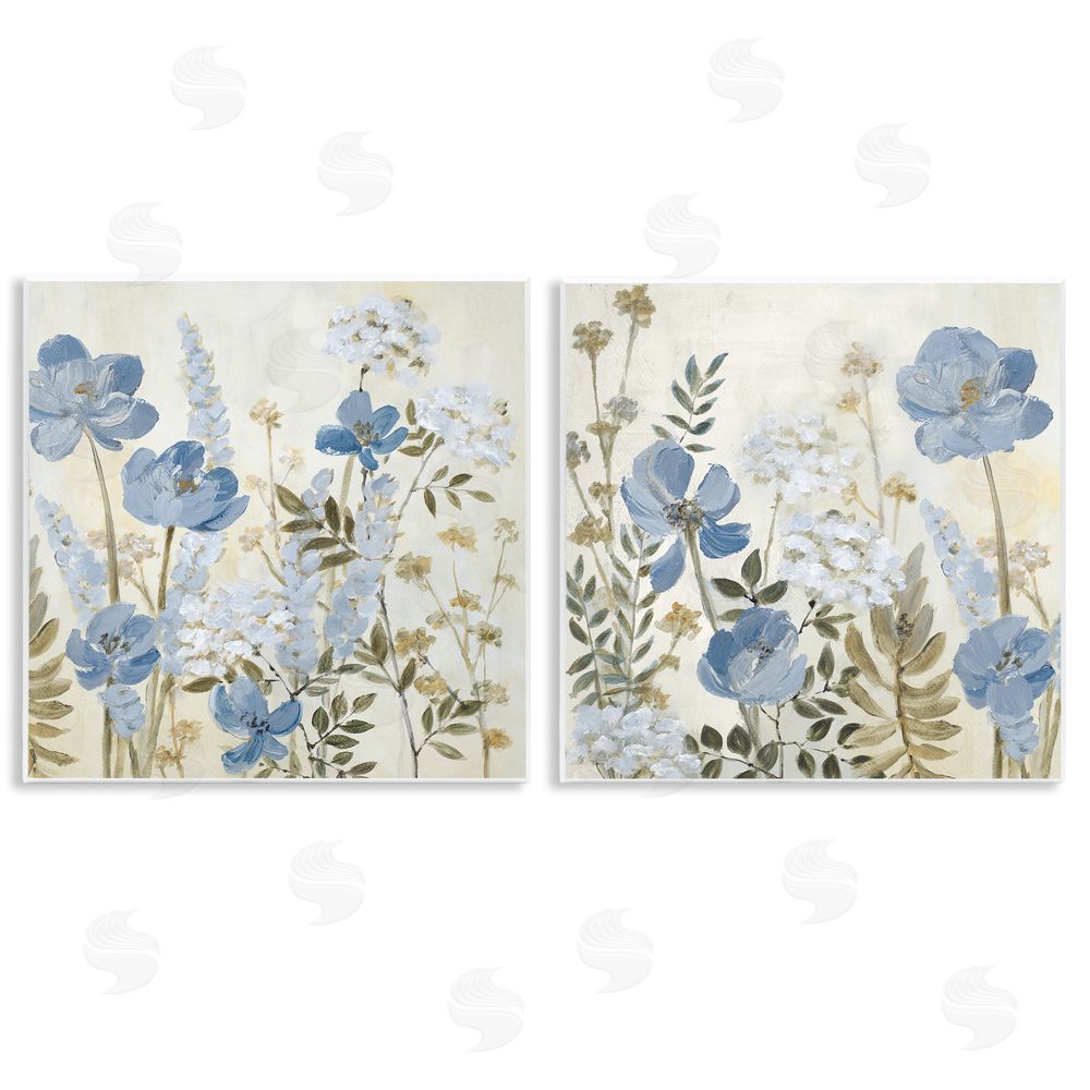 Sundance Graphics Blue Peaceful Garden Wall Plaque Printed Art