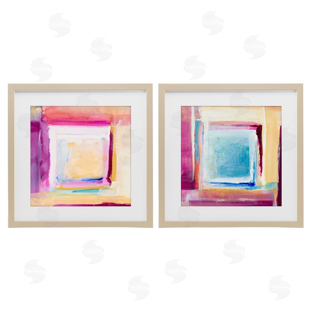 Sundance Graphics Pink & Yellow New Day Birch Framed Print Under Glass Wall Art