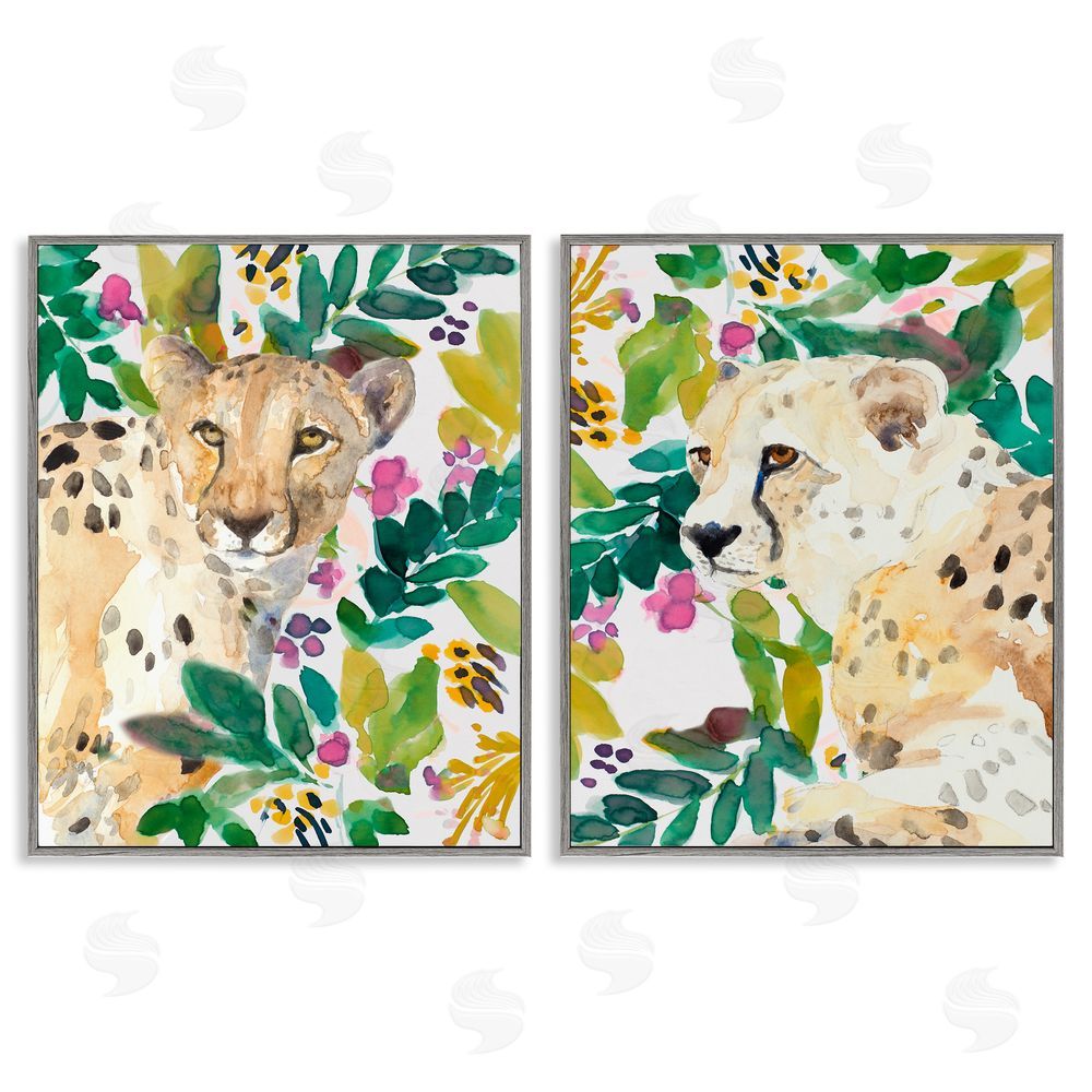 Sundance Graphics Botanical Garden Wildlife Gray Framed Giclee Wall Art Print