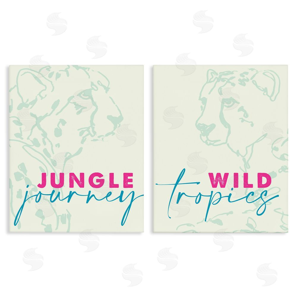 Sundance Graphics Wildlife Phrases Cheetahs Canvas Wall Art Print