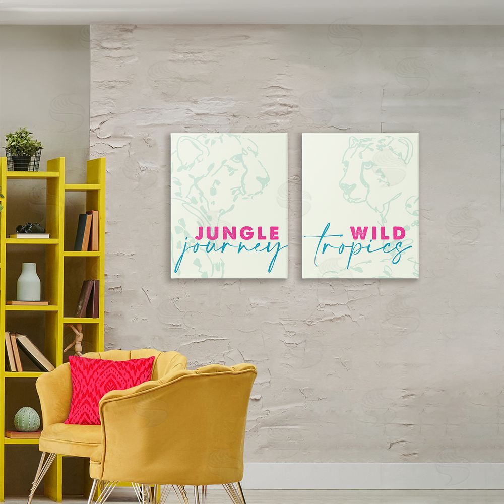 Sundance Graphics Wildlife Phrases Cheetahs Canvas Wall Art Print in Room