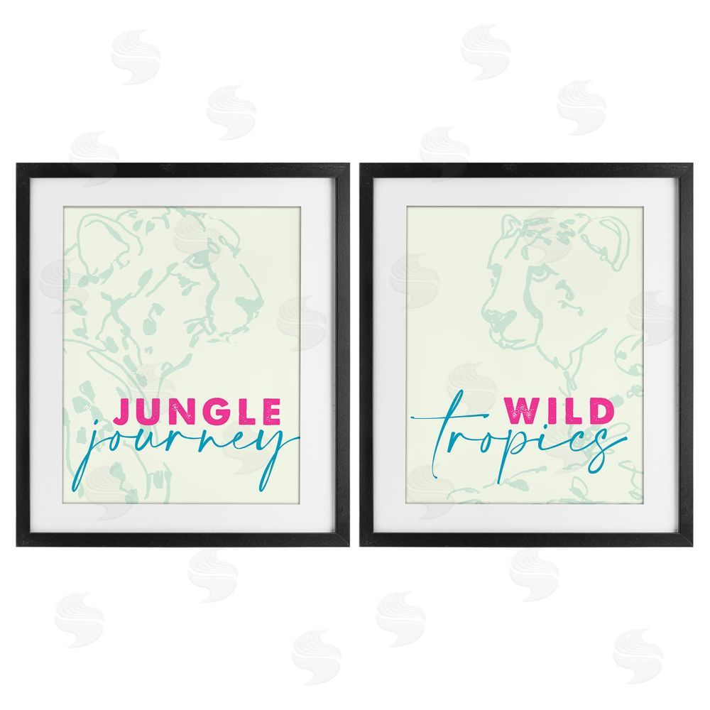 Sundance Graphics Wildlife Phrases Cheetahs Black Framed Print Under Glass Wall Art