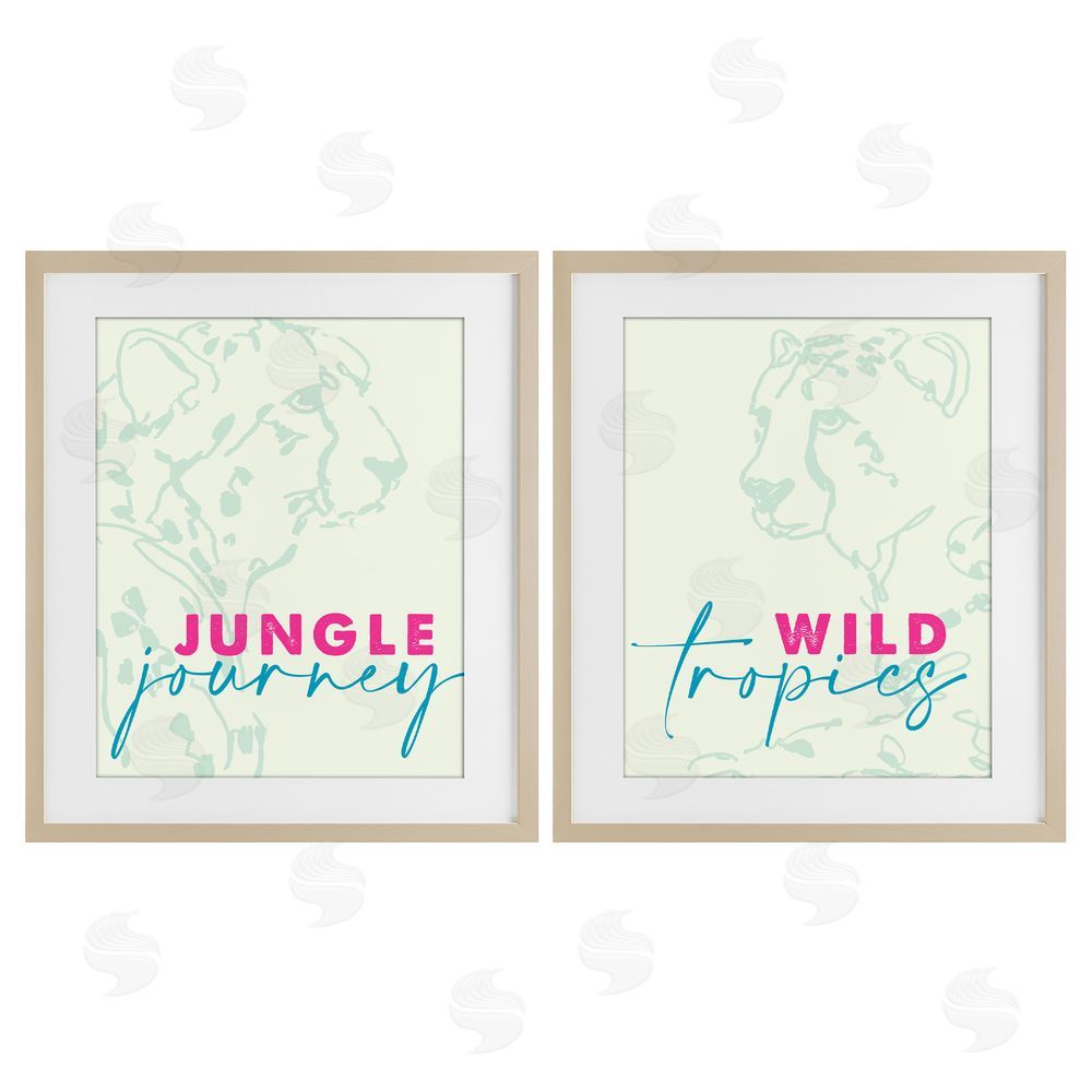 Sundance Graphics Wildlife Phrases Cheetahs Birch Framed Print Under Glass Wall Art