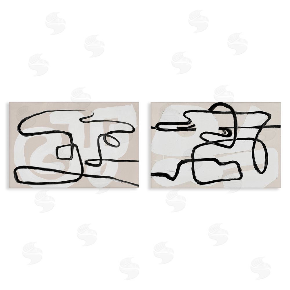 Sundance Graphics Neutral Twists & Turns Canvas Wall Art Print