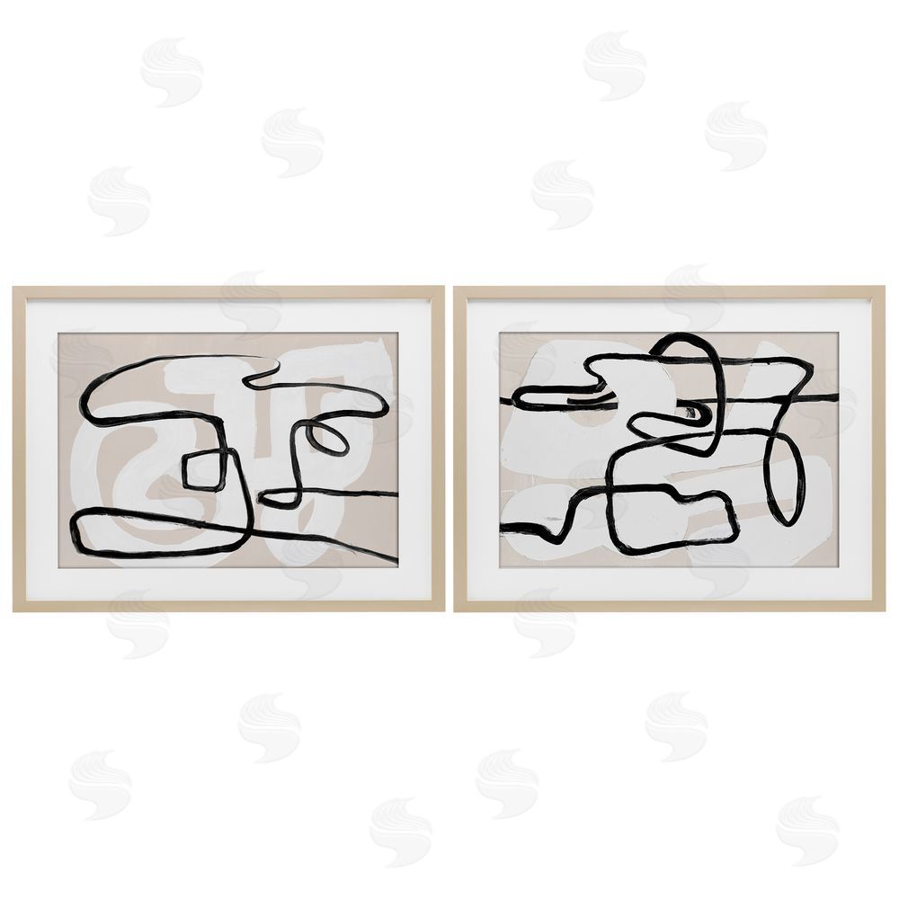 Sundance Graphics Neutral Twists & Turns Birch Framed Print Under Glass Wall Art
