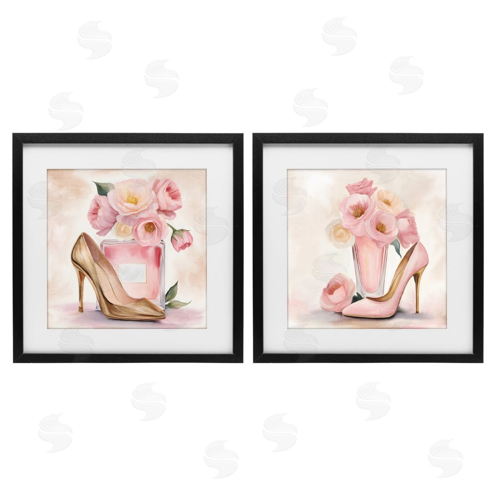 Kim Allen Blush Pink Beauty Black Framed Print Under Glass Wall Art